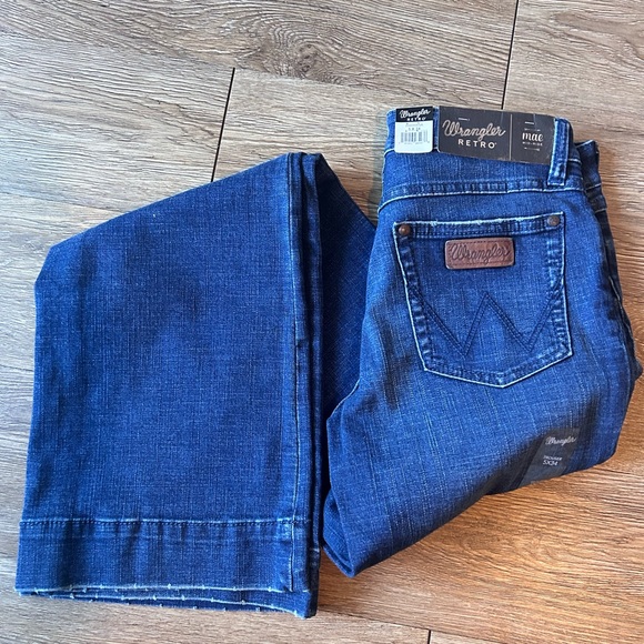 Wrangler Womens Retro Mae Mid Rise Wide Leg Trouser Jeans. 👖 - Picture 16 of 16